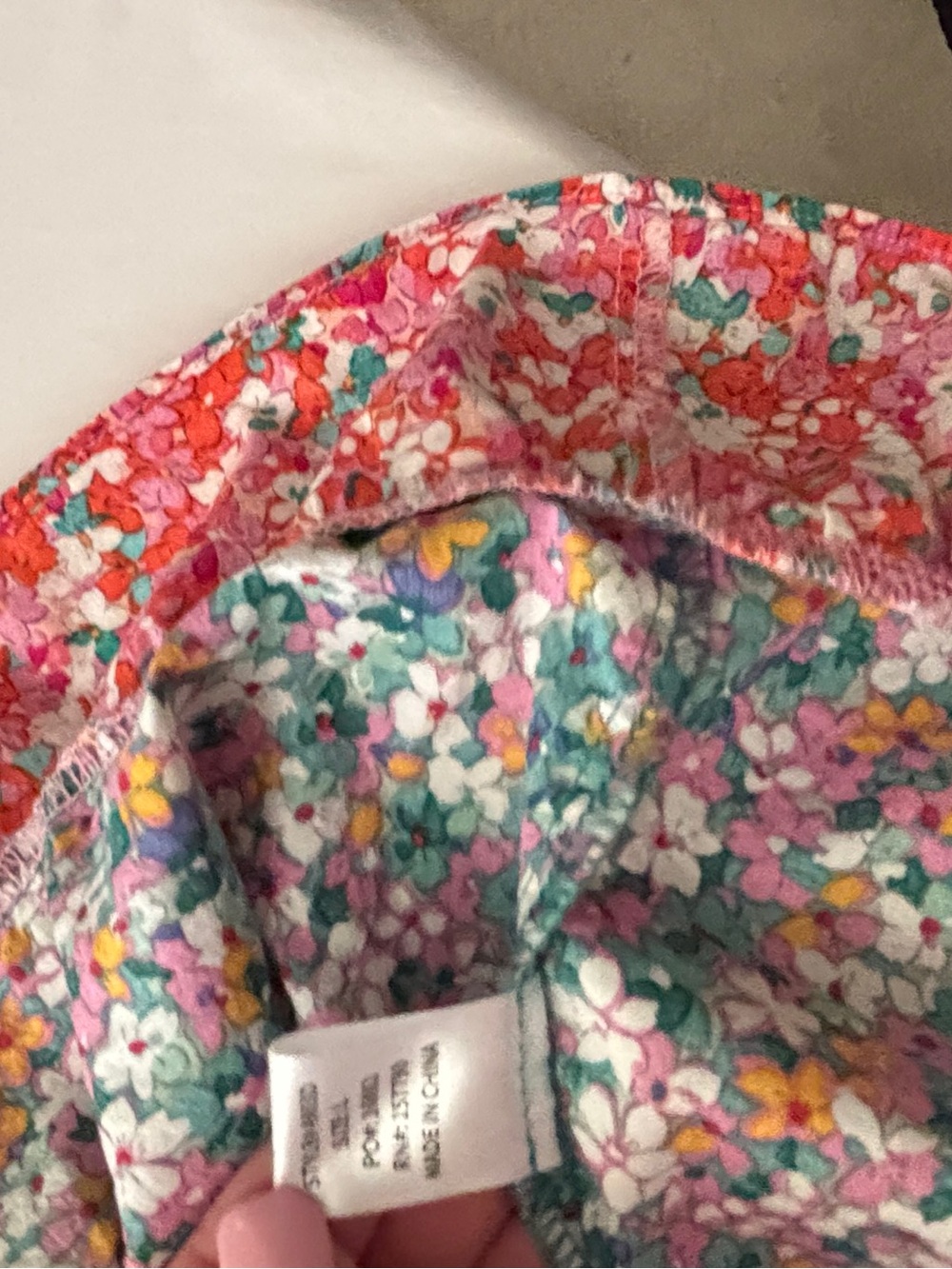 Ditsy Floral Summer Dress w/ V-Neck & Puff Sleeves 100% Cotton Women’s XL Boho - Picture 12 of 13